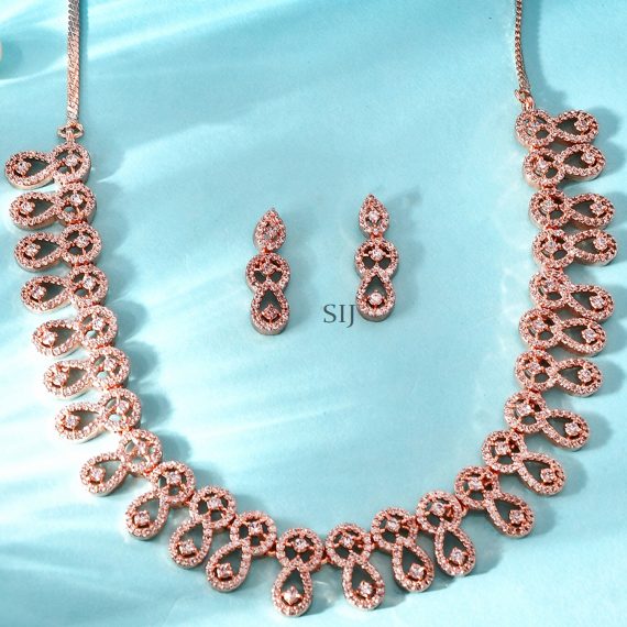 Alluring AD Stone Studded Necklace Set
