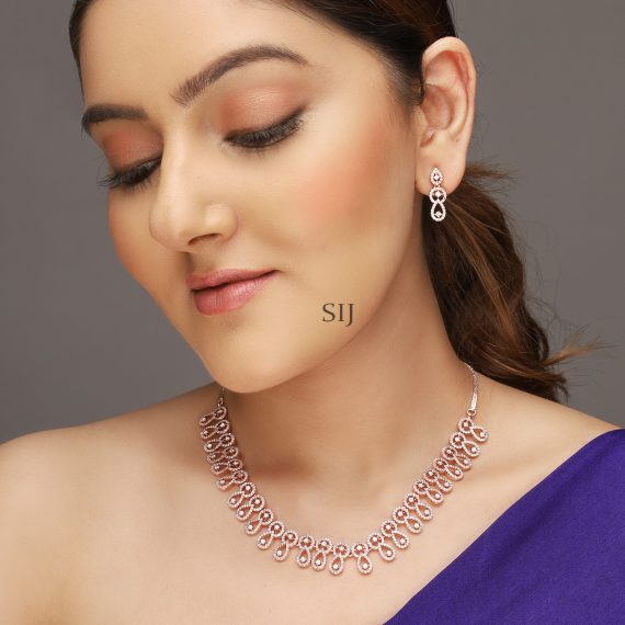 Alluring AD Stone Studded Necklace Set