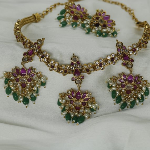 Amazing Lotus Kemp Guttapusalu Necklace