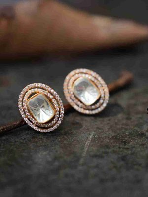 Beautiful Single Polki Design Earrings