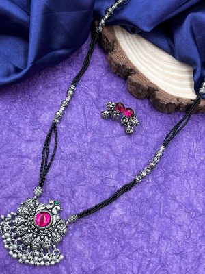 Black Beaded Oxidized German Silver Mangalsutra