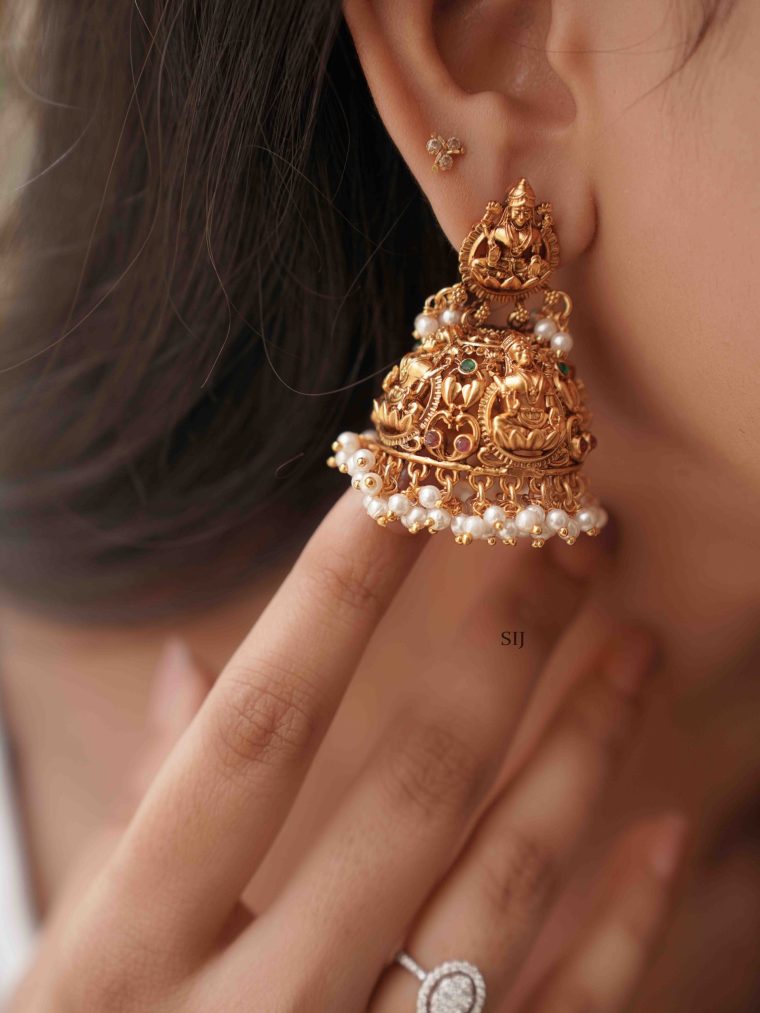 Divine Temple Design Bridal Jhumka