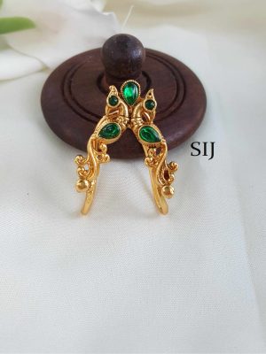 Dual Peacock Design V Shaped Vanki Ring