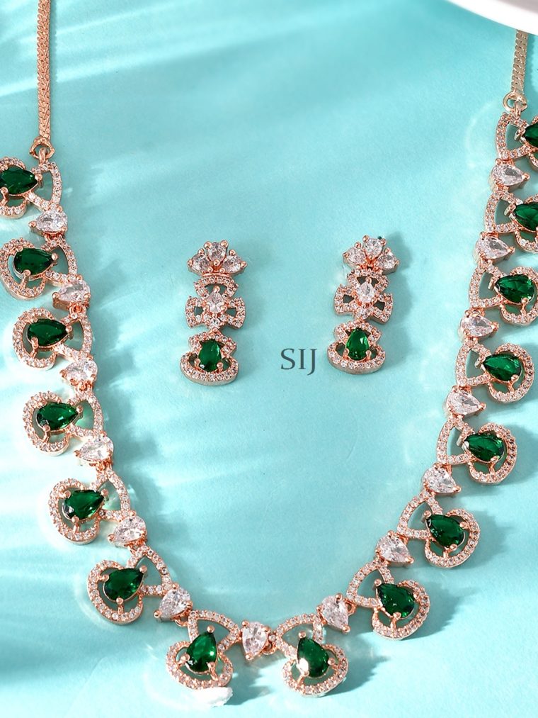 Elegant AD Stone Studded Necklace Set