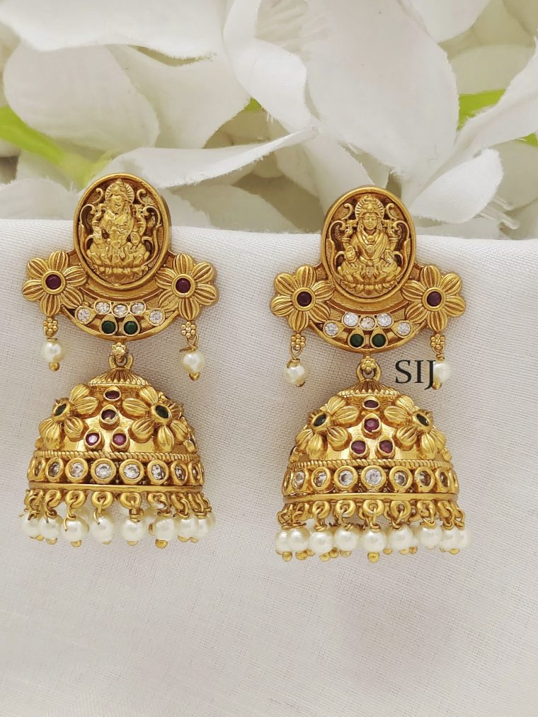 Everlasting Matt Finish Lakshmi Jhumkas