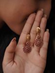 Floral Stone Drop Earrings