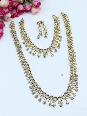 Gold Plated AD Stone Bridal Set