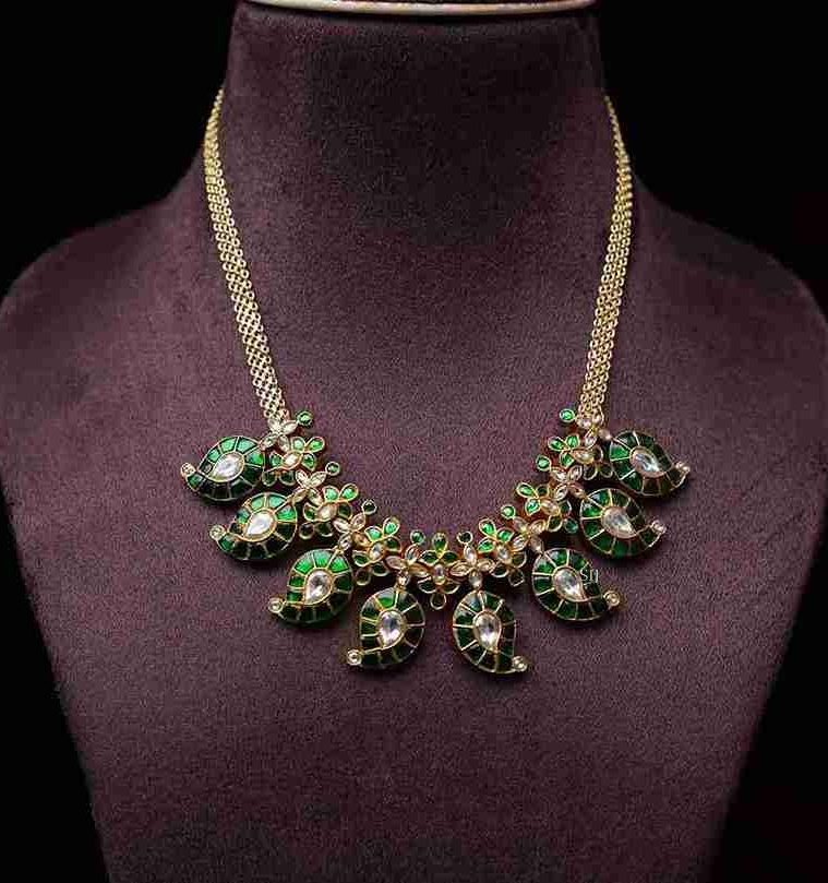 Mango Emerald Stone Necklace