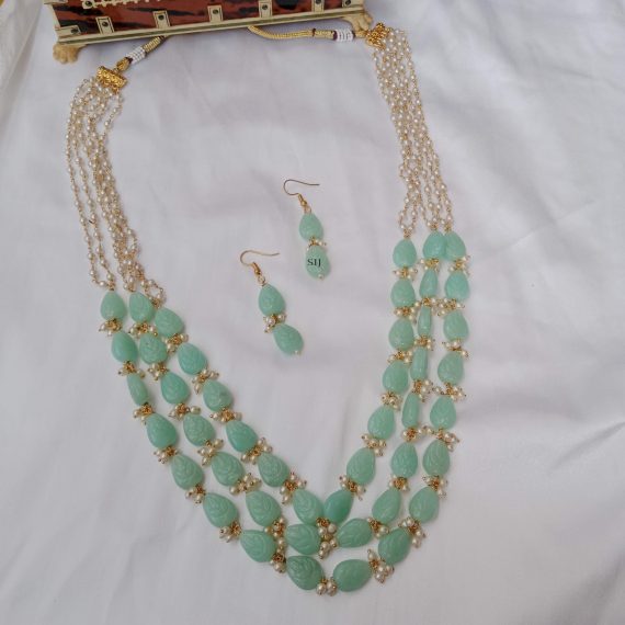 Pistachio Green Pearl Necklace