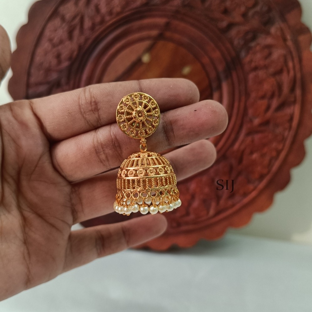 Pretty Gold Plated Jhumkas