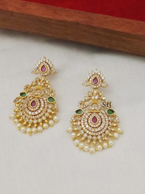 Sparkling AD Stone Chandballi Earrings