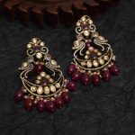 Splendid Victorian Polki Chandbali Earrings