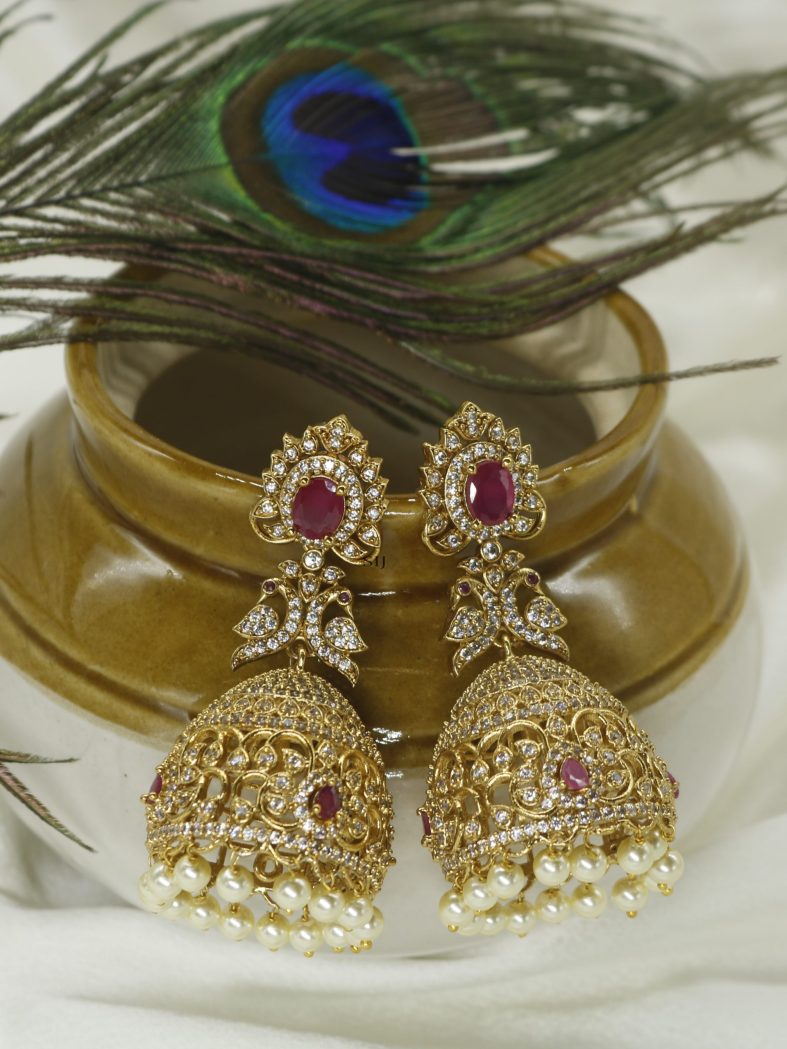 Stunning Long Elegant Kemp Jhumka