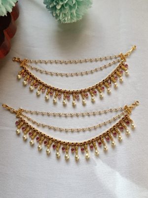 Stunning Pink Stone Earchain