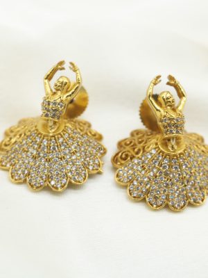 Stunning Stone Studded Dancing Girl Jhumka