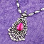 Stylish Barrel Beads German Silver Haram Set