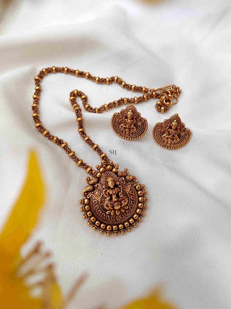 Traditional Laxshmi Motif Design Pendant Chain