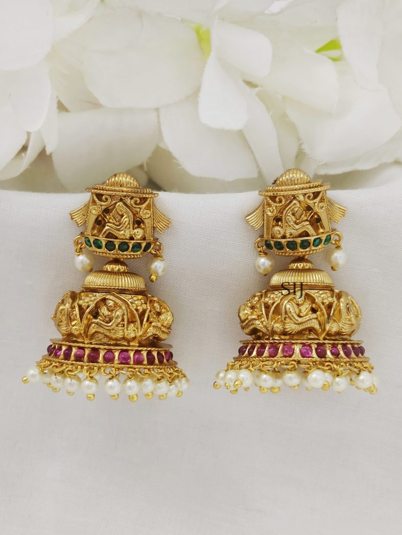 Gold Toned Bridal Jhumkas