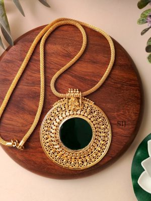 Stylish Round Palakka Pendant Chain