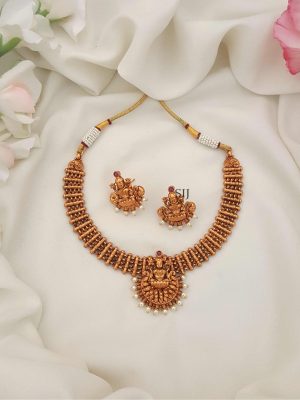 Amazing Lakshmi Design Short Necklace