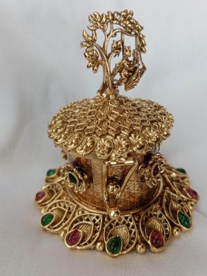 Traditional Krishna Design Kumkum Box