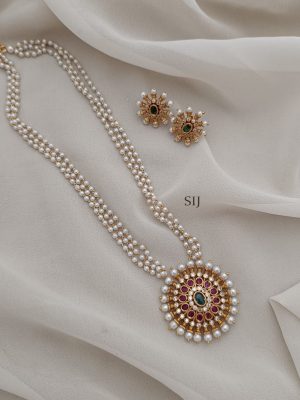 Attractive Flower Pearl Long Necklace