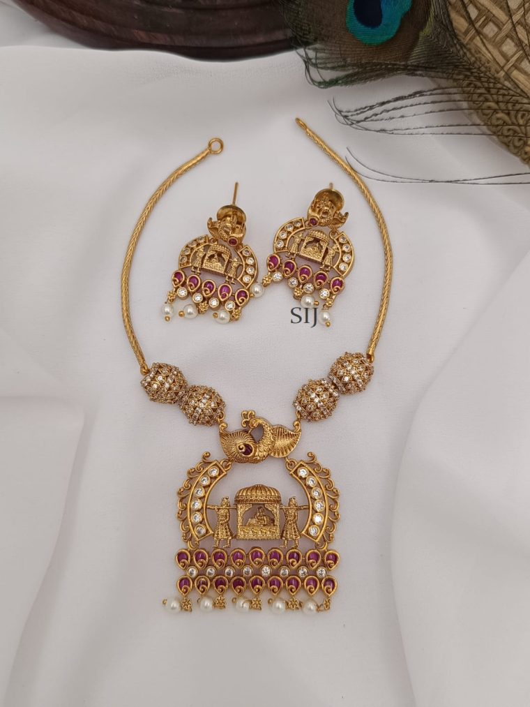 Attractive Rani Pallaku Matte Necklace