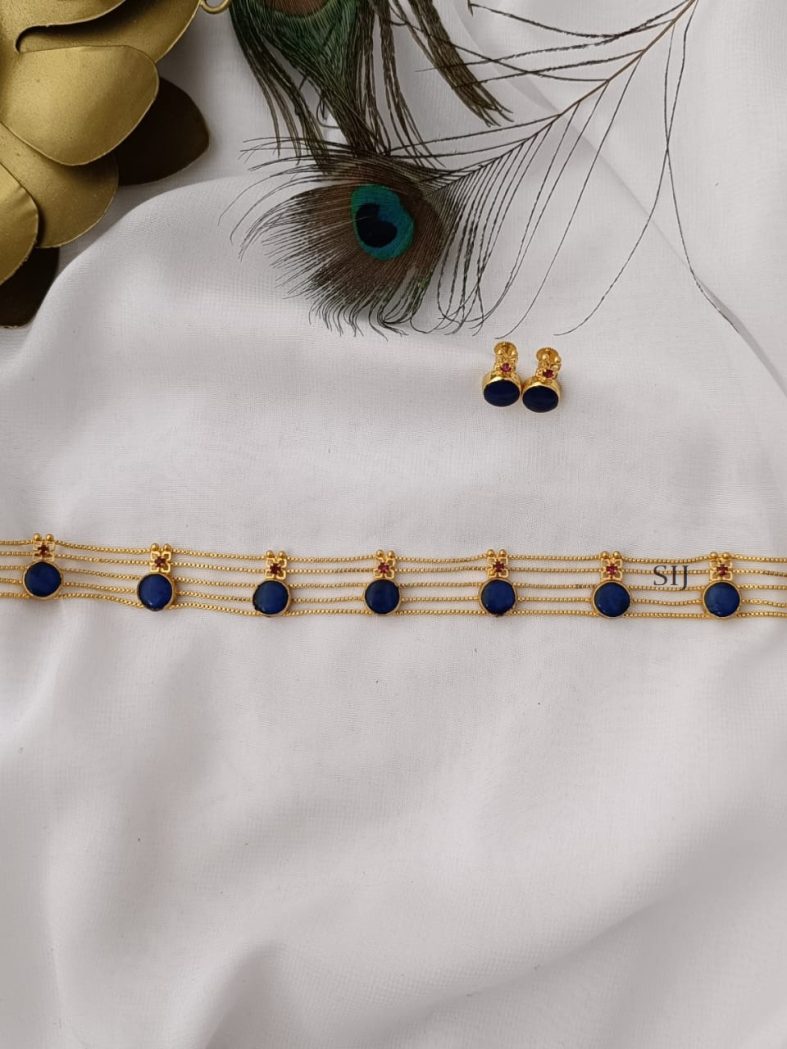 Blue Round Palaka Chocker