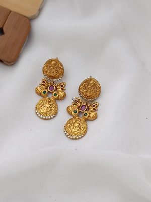 Dual Copper Coin Earrings