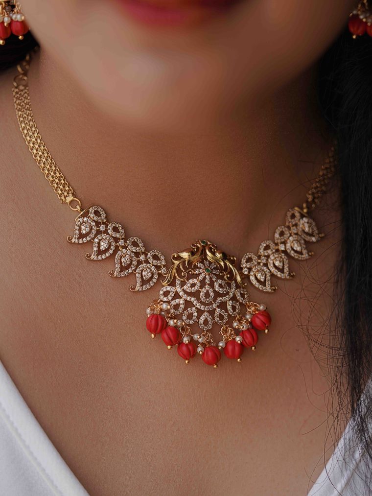 Elegant Coral Bead Necklace