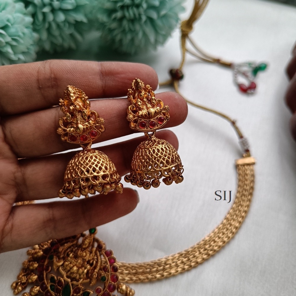 Elegant Lakshmi Kemp Stone Necklace