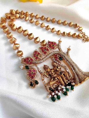 Marvelous AD Stone Radha Krishna Pendant Chain