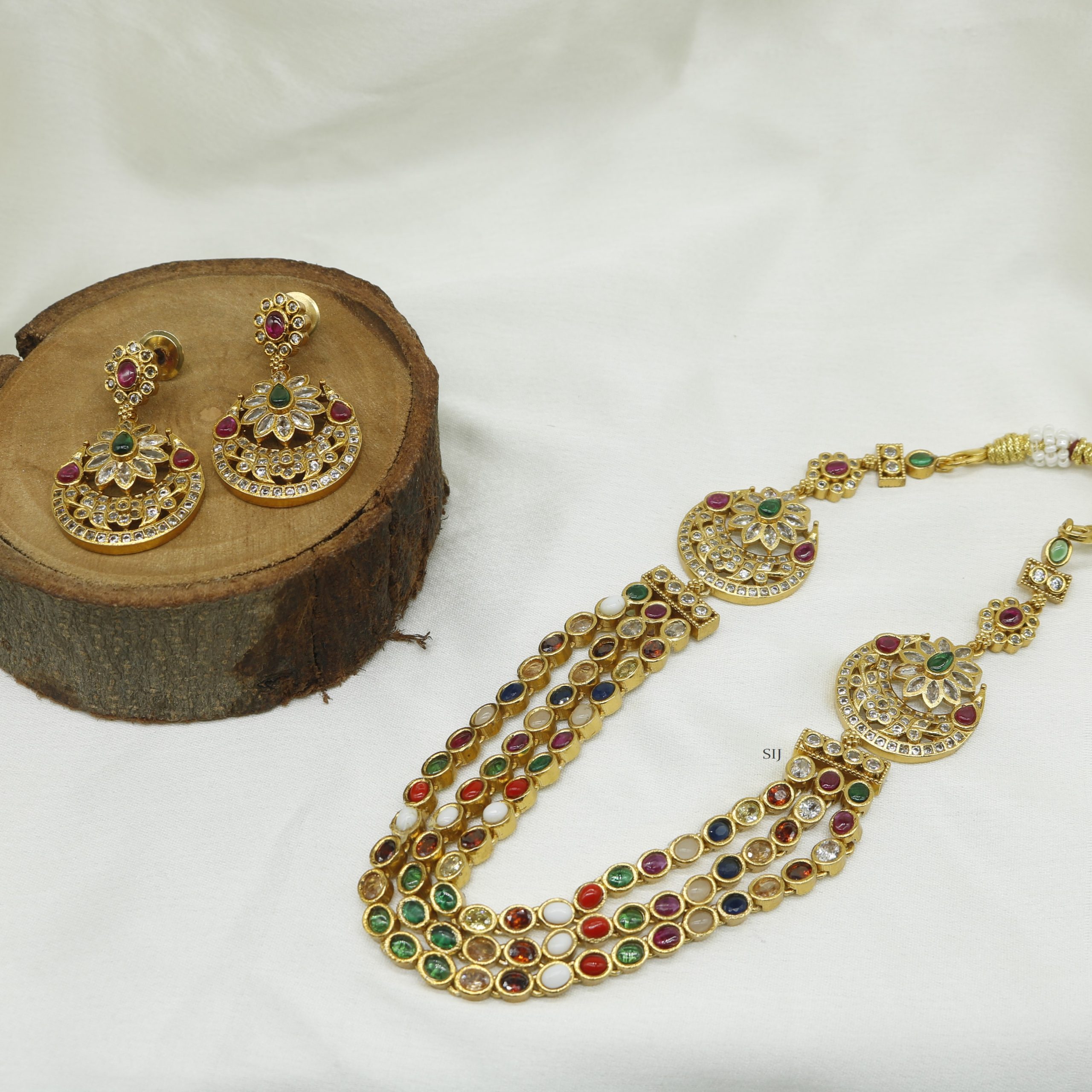 Navaratna Stone Exclusive Design Necklace