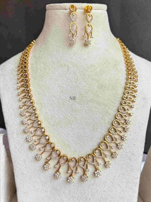 One Gram Gold AD Stones Haram Set