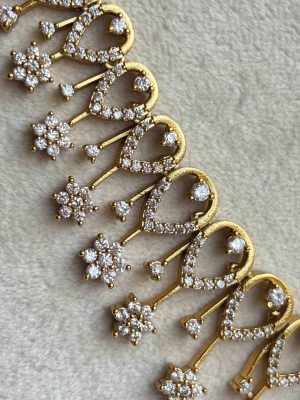 One Gram Gold AD Stones Haram Set