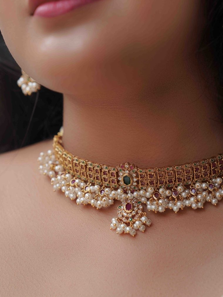 Pearl & Stone Bridal Choker