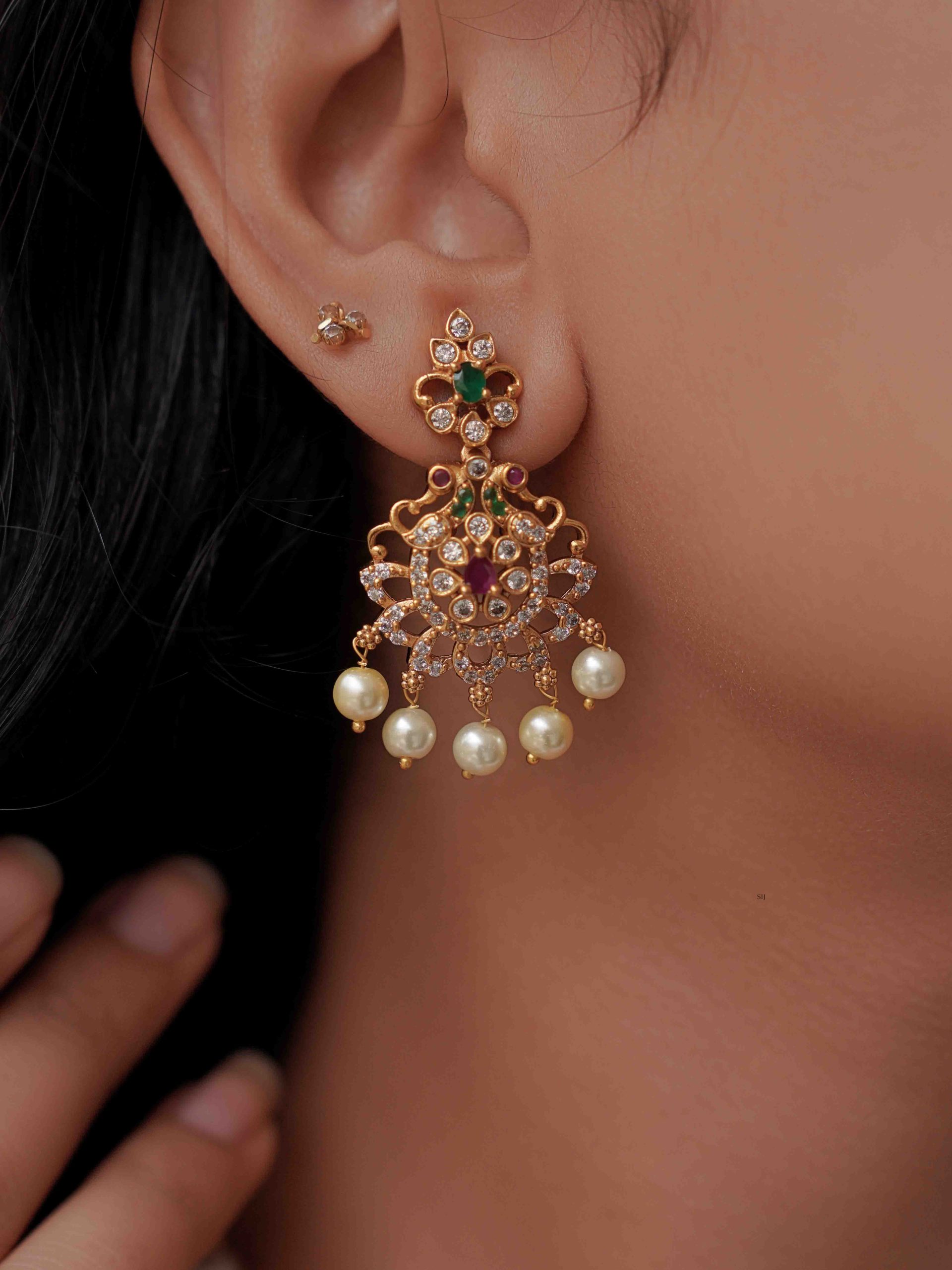 Princess Matte Finish Pearl Haram - South India Jewels