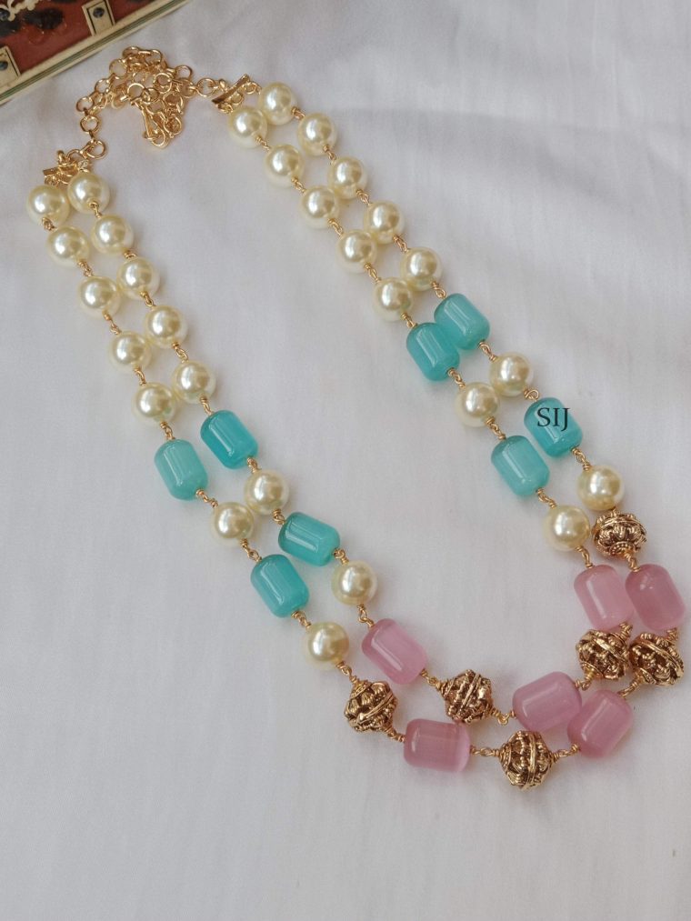 Stunning Two Layer Beaded Pearl Necklace