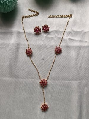 Stylish Pink Flower Haram