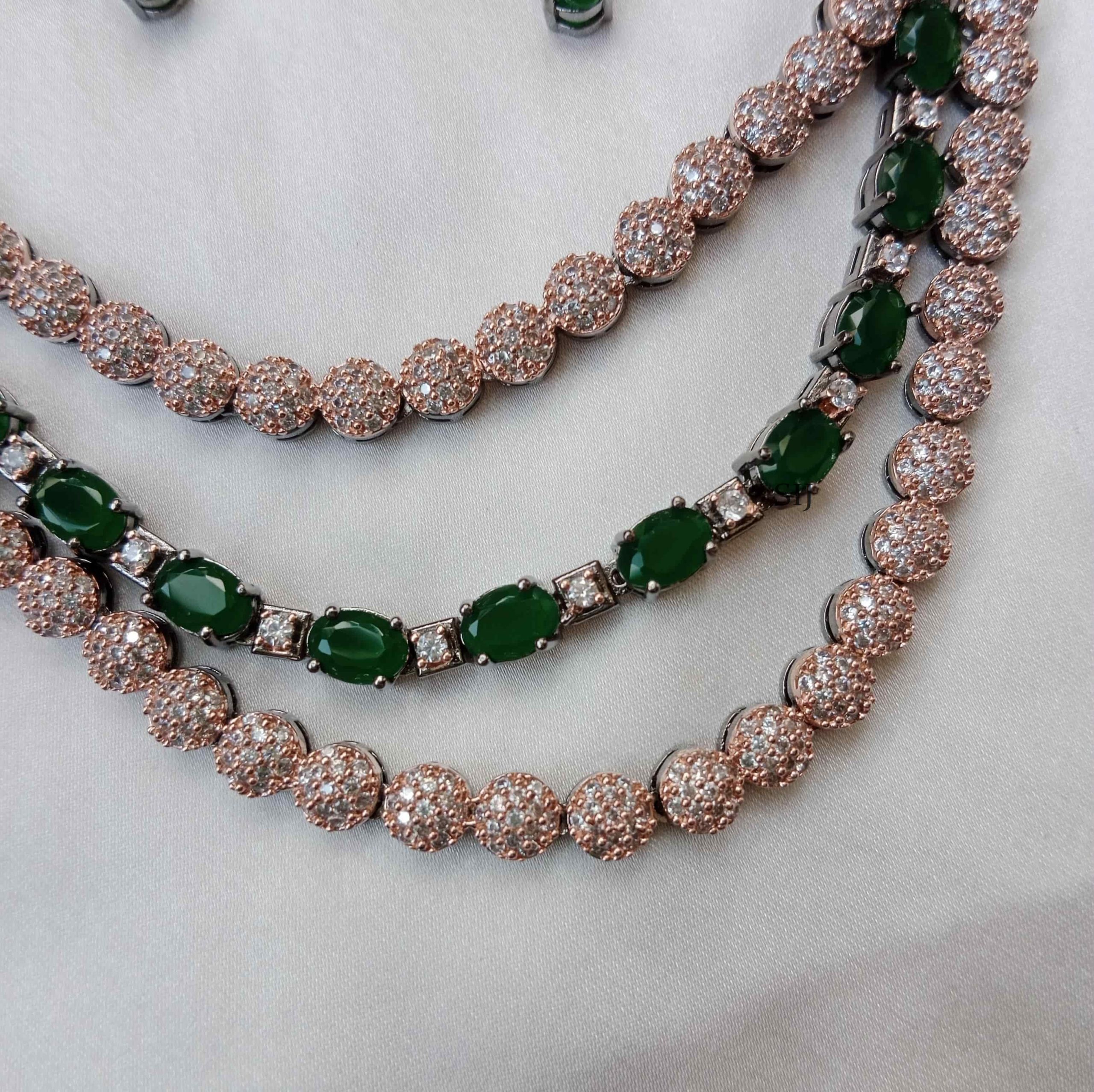 Traditional 3 Layer Victorian Massonite Necklace Set