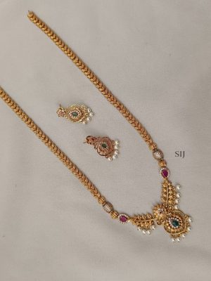 Traditional Multistone Pendant Long Haram