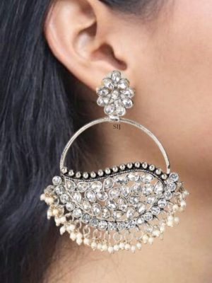 AD Stones Chandbali Earrings