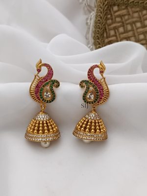 Elite Peacock Heavy Jhumkas