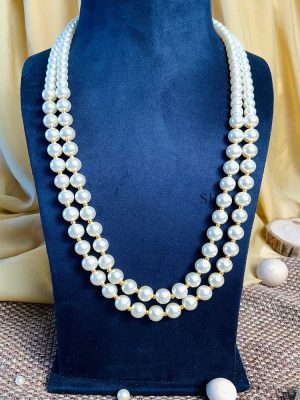 Exclusive Gold Plated Pearl Long Necklace