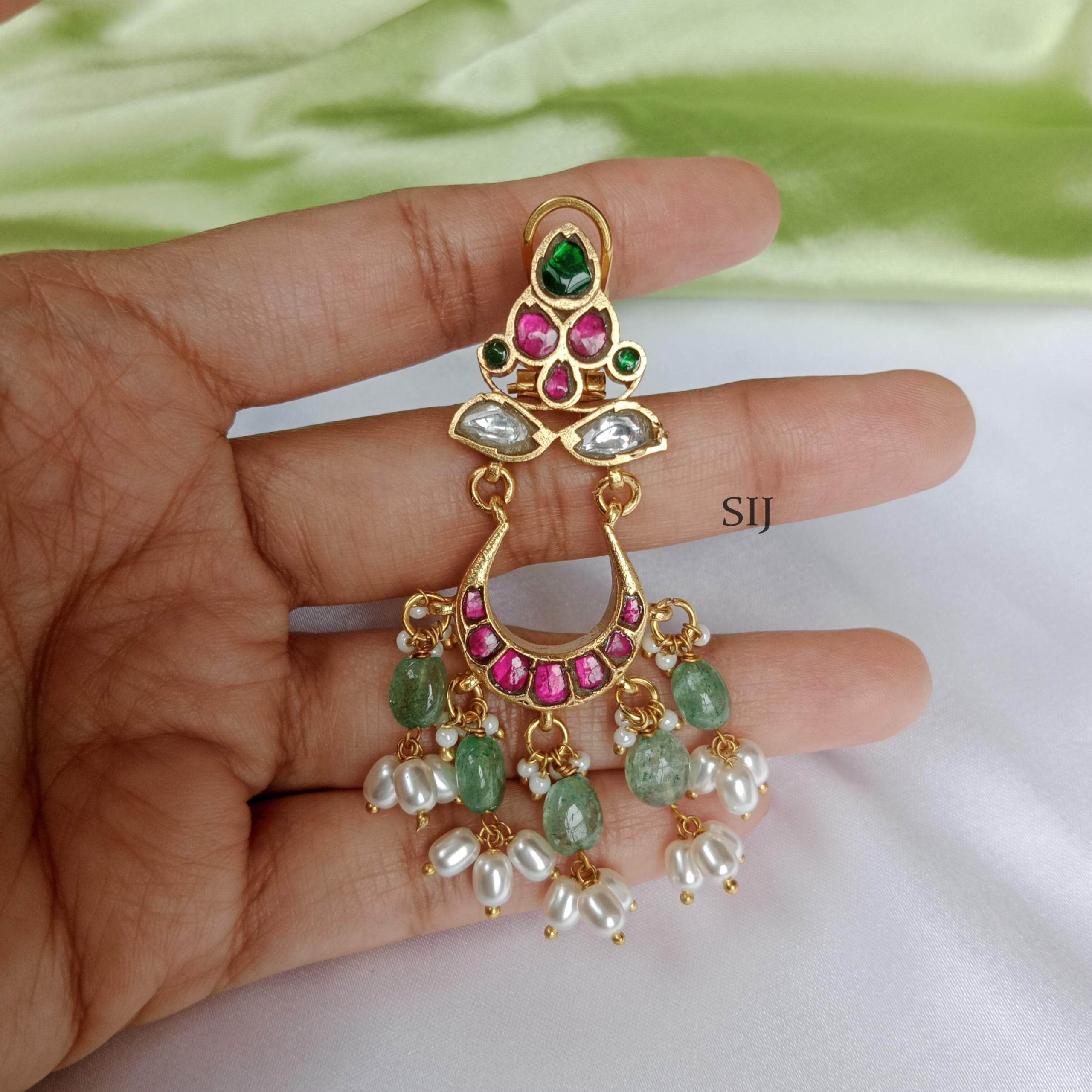Alluring Chandbali Jadau Earrings