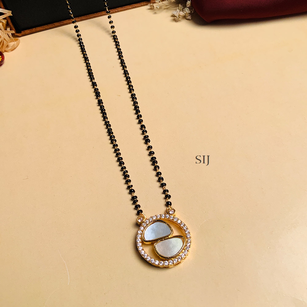 Alluring Gold Plated Mother Pearl Mangalsutra