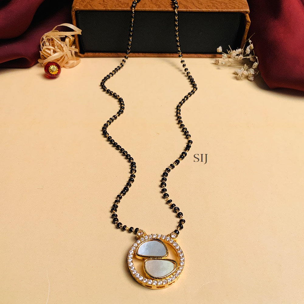 Alluring Gold Plated Mother Pearl Mangalsutra