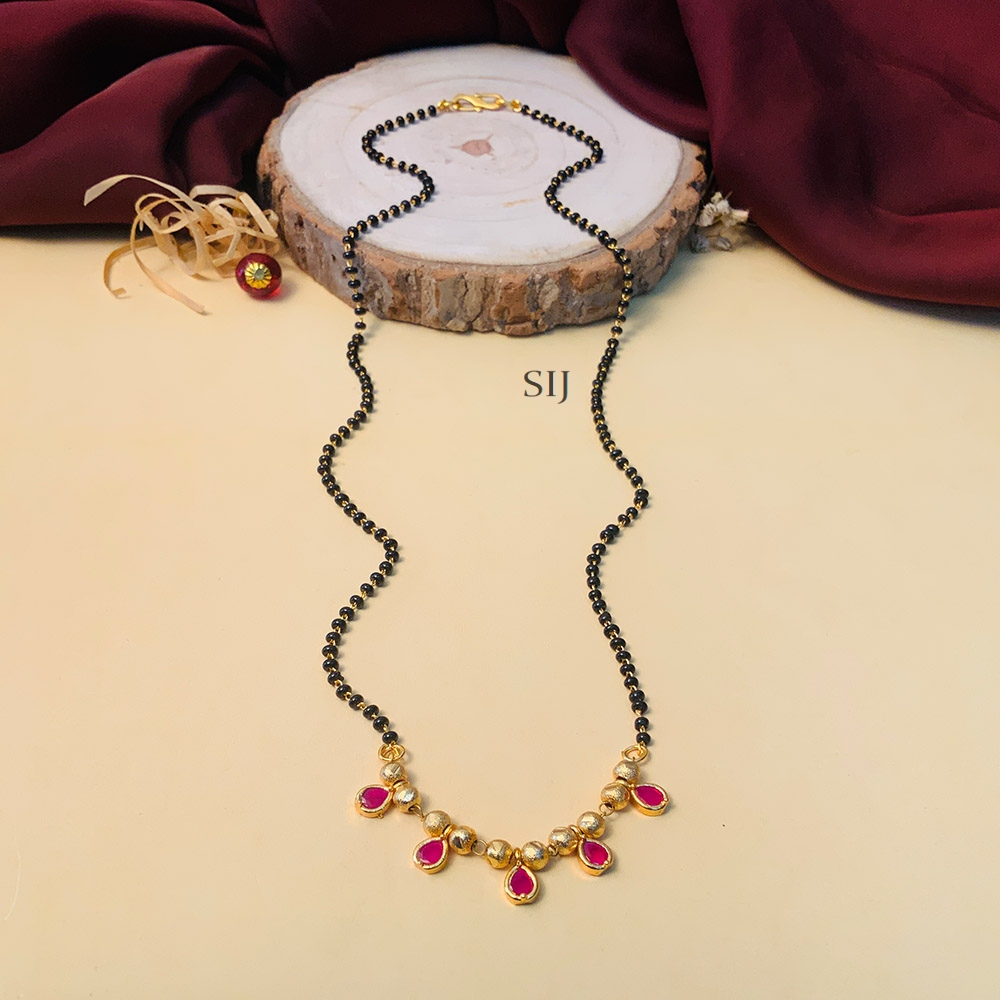 Attractive Gold Plated Pearl Drop Mangalsutra