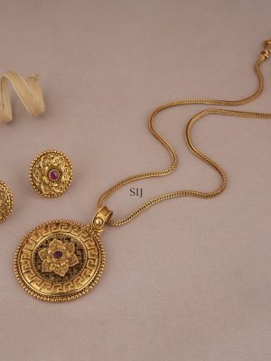 Beautiful Gold Plated Stone Pendant