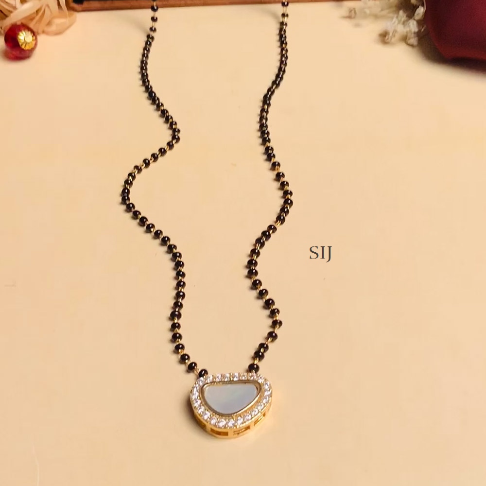 Dazzling Gold Plated Mother Pearl Mangalsutra